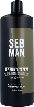 Шампунь Sebastian Professional Seb Man The Multi-Tasker 3 в 1 для волосся, бороди та тіла 1000 мл (4064666302003)