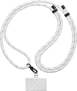 Ремінець для смартфона ArmorStandart Rope Black Glow White with Clear holder (ARM86565)