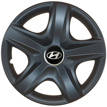 Колпаки SJS 340 Black R15 Hyundai (Комплект 4 шт.)