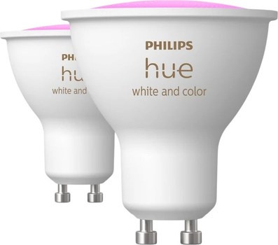 Zestaw inteligentnych żarówek Philips Hue White and Color Ambiance 4.2W GU10 EU 2 szt. (872016922981500)