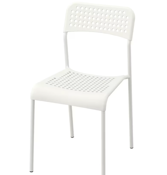 Стул, стілець кухонний, білий, IKEA ADDE 102.191.78