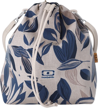 Worek na lunchbox Monbento Fresh Vegetal Blue termiczny z paskiem 20.5 x 25 x 10.5 cm (3760367954022)
