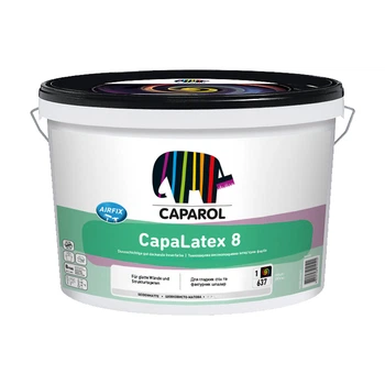 Интерьерная краска латексная Caparol CapaLatex 8 В1 шелковисто-матовая белая 2,5 л
