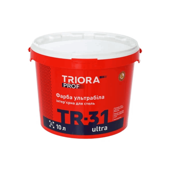Краска интерьерная Triora Ultra TR-31 для потолка ультрабелая 10 л
