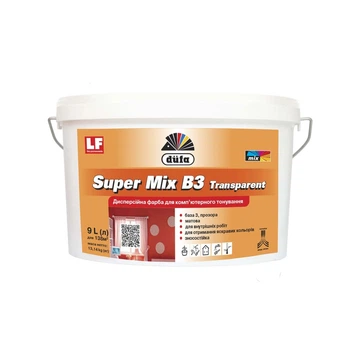 Краска дисперсионная Dufa Super Mix B3 transparent 9 л