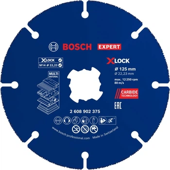 Круг отрезной Bosch Carbide Expert MultiMaterial X-Lock 125х22,23 мм (2608902375)