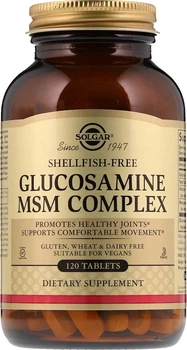 Глюкозамін + МСМ Solgar Glucosamine MSM 120 таблеток (SOL-01315)