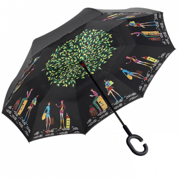 Женский зонт Up-Brella обратного сложения антизонт умный зонт (смарт зонт) Picasso