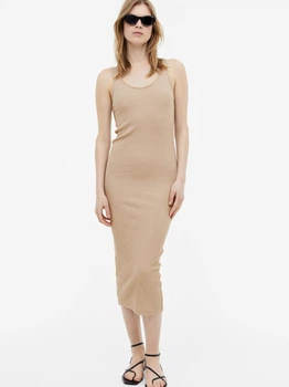 Платье летнее женское H&M 1073084001c20 S Бежевое (KC1000000053683)