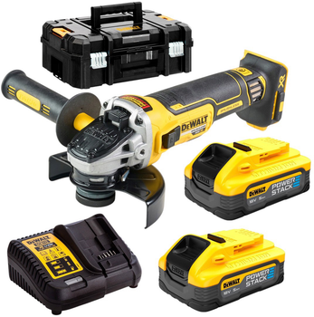 Акумуляторна кутова шліфувальна машина DeWalt DCG405H2T-QW 18 V 2 x 5 Ah (DCG405H2T-QW)
