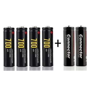 Аккумулятор 14500/AA LiFePo4 Soshine набор 4шт 14500-3.2-700 +2 обманки, 700mAh, 1.4A, 3.6/3.2/2.5V, Black, Box