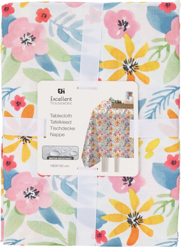 Obrus Excellent Houseware Kwiaty poliestrowy 180 x 130 cm (5902973450897)