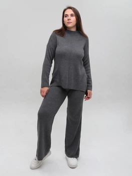 Костюм женский вязаный серый свитер с брюками 10998-3 ONE SIZE