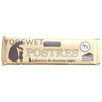 Чорний шоколад Torras Postres Black 70% какао 250 г (0177)