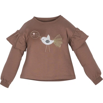 Дитяча кофта Bird 12407 Коричнева 98 см
