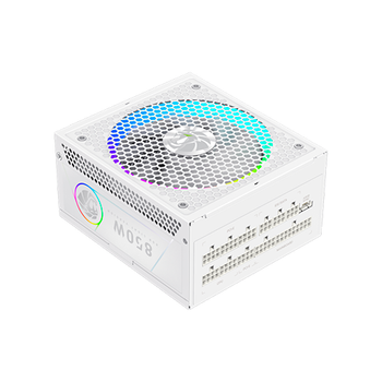 Блок питания модульный для ПК GameMax RGB 850G WH, ATX 2.53, 850W, 140 мм вентилятор, 80+ Gold, White