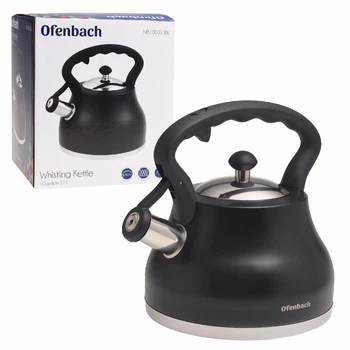 Чайник Ofenbach 2,7л из нержавеющей стали со свистком KM-100313BL