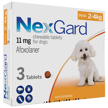 Таблетка NexGard від бліх та кліщів для собак 2-4кг, 1 табл