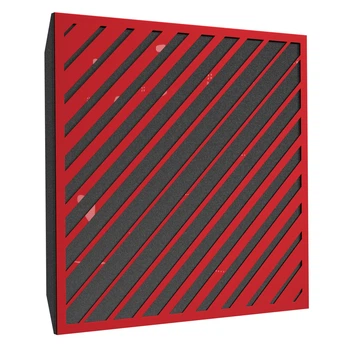 Акустична панель Ecosound Simple-Line Plastic Red 50 х 50 см 33 мм червоний пластик