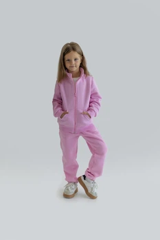 Костюм флісовий для дівчинки KASHTANCHIK «Sporty» 134 см рожевий