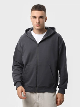 Толстовка на молнии мужская Ray Premium Loose U0409M 2XL Темно-серая (RAY2000000042176)