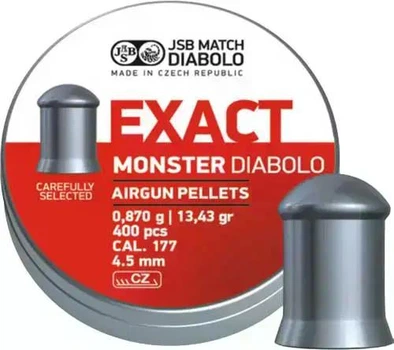 Кулі JSB Exact Monster 4.52 мм, 0.87г, 400шт