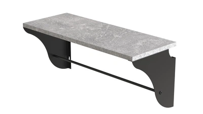 Полка настенная Ferrum-decor Комфи 260x500x240 металл Черный ДСП Бетон 16 мм (FRD-102722)