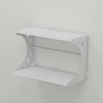 Полка настенная Ferrum-decor Букин 330x500x240 металл Белый ДСП Белое 16 мм (FRD-102849)