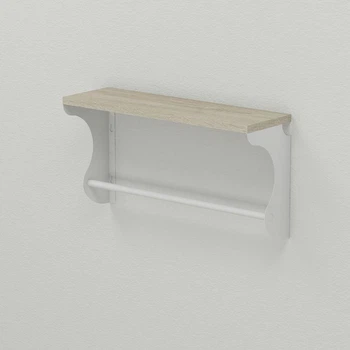 Полка настенная Ferrum-decor Юзиби 270x500x150 металл Белый ДСП Сонома 16 мм (FRD-102663)