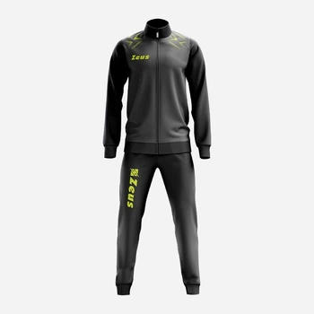 Дитячий спортивний костюм (толстовка + штани) для хлопчика Zeus Tuta Easy Z01587 XS 128-140 см Чорний/Сірий (8051565155096)