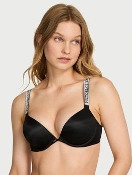 Бюстгальтер Victoria's Secret Very Sexy Bombshell Logo Shine Strap Add-2-Cups Push-Up New Bra 34B Чорний (27149560)