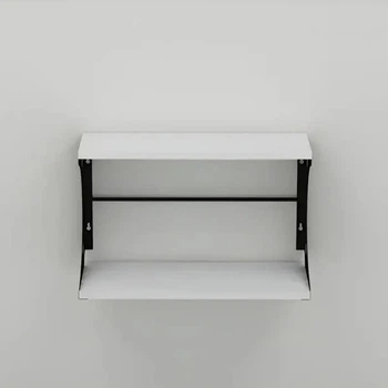 Полка настенная Ferrum-decor Букин 330x600x240 металл Черный ДСП Белое 16 мм (FRD-102863)
