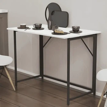 Стол раскладной Морис Ferrum-decor 750x1000x600 Черный металл ДСП Белое 16 мм (FRD-104669)