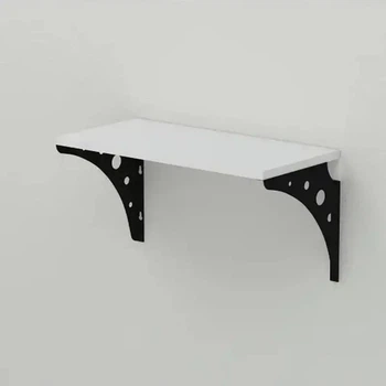 Полка настенная Ferrum-decor Ханди 2 240x500x240 металл Черный ДСП Белое 16 мм (FRD-102554)