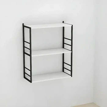 Книжкова полиця універсальна Ferrum-decor Стим 2 74x63x26 чорний ДСП Біле 16мм (FRD-104103)