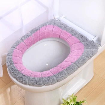 М'який чохол-грілка на сидіння унітазу Toilet Seat Cover Rose