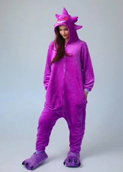 Жіноча кігурумі піжама доросла та підліткова Kigurumi покемон Генгар Pokemon Gengar Фіолетовий М 155-165 см. (1098/1)