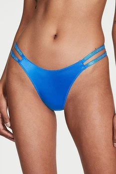 Трусики стрінги зі стразами Victoria’s Secret Сині M