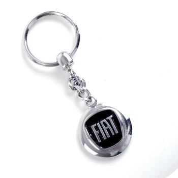 Брелок для ключей Fiat металл/черный (на цепочке)