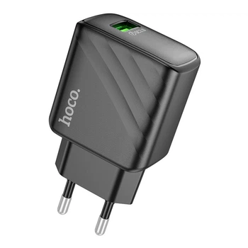 Сетевое зарядное устройство Hoco CS21A, 1USB, QC 18W, Черный