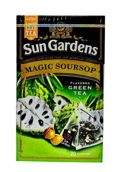 Зелений чай Sun Gardens Magic Soursop зі смаком саусепу 20 пірамідок