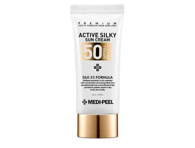 Солнцезащитный крем с комплексом пептидов Medi-Peel Active Silky Sun Cream SPF50+ PA+++, 50 мл