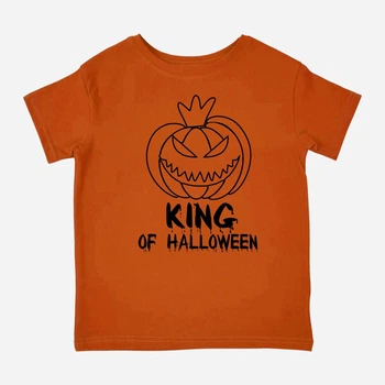Дитяча футболка для хлопчика Спиногриз King of Halloween 10-001023 110 см Помаранчева (ROZ6501078972)