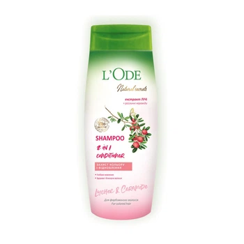 Шампунь-кондиционер для окрашенных волос 2 in 1 L'ODE Natural secrets Личи и керамиды 400 м