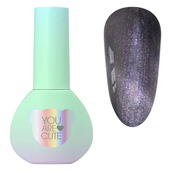 Гель-лак котяче око YOU ARE CUTE Color 119 баклажановий світловідбиваючий, 5 мл