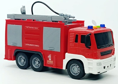 Пожарная машина игрушка JS109-10-02, брызгает водой, подвижные детали, звук, свет