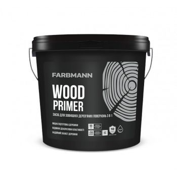 Засіб для дерев’яних поверхонь 3 в 1 FARBMANN WOOD PRIMER база ЕС 0.9л