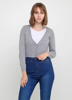 Жіноче болеро Knitwear кт-0758-д-13 42 сірий (2000003502882)
