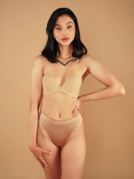 Бюстгальтер с Push-up без косточек бесшовный brabrabra SLZ99909088 A Телесный (6900720026608)