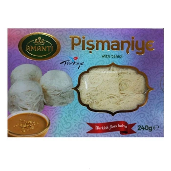 Восточные сладости Пишмание кунжут (Pismaniye tahini) упаковка 240 г (0,24 кг) тм Amanti